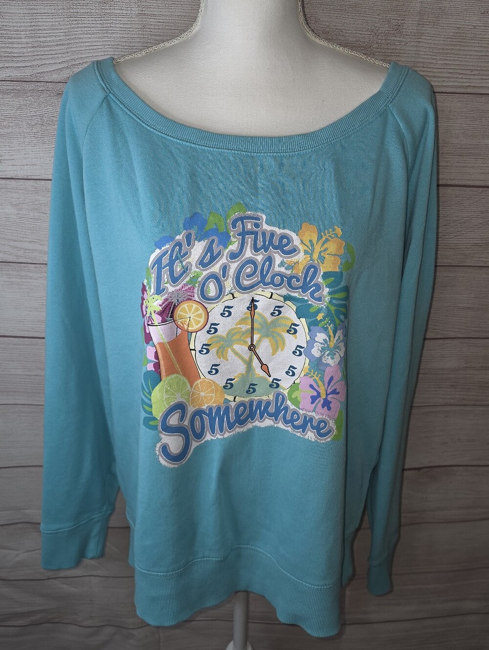 Margaritaville Scoop Neck Sweatshirt Size XL